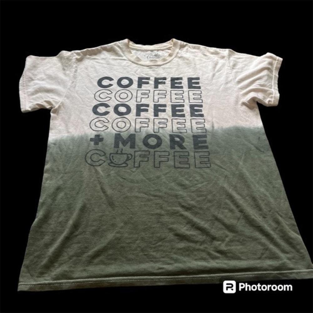 Coffee more coffee Cold Crush tie dye ombrée graphic teeshirt